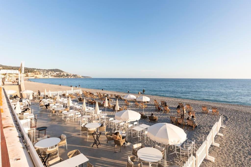 Promenade, 2Pieces Chic Et Clim Avec Terrasse Apartment นีซ ภายนอก รูปภาพ